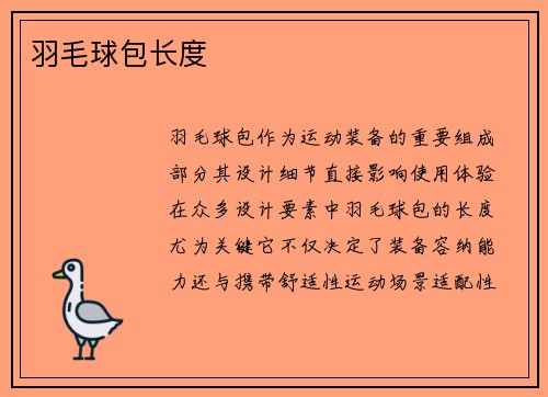 羽毛球包长度